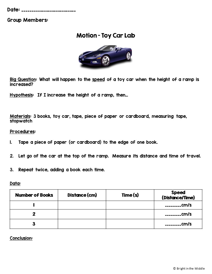 motion lab sheet